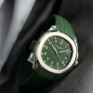 Patek Philippe Aquanaut 5168G-010 Stainless Steel Green Dial Rubber Strap Watch - Image 1