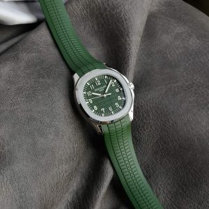 Patek Philippe Aquanaut 5168G-010 Stainless Steel Green Dial Rubber Strap Watch - Image 7