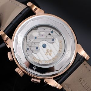 Luxury Men's Watch High Quality Leather Band Elegant Sapphire Crystal 43mm - Image 9