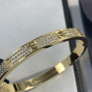 Cartier Classic Wide Starry Sky Love Bracelet in Gold - Image 9