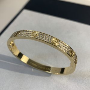 Cartier Classic Wide Starry Sky Love Bracelet in Gold - Image 3