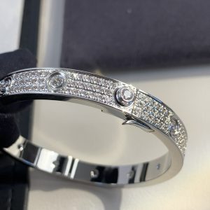 Cartier Love Bracelet with Ten Starry Sky Diamonds Wide Band - Image 3