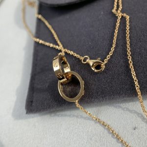 Classic Cartier Love Rose Gold Necklace, Elegantly Simple for Both Genders - Image 5