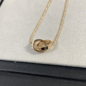 Classic Cartier Love Rose Gold Necklace, Elegantly Simple for Both Genders - Image 8