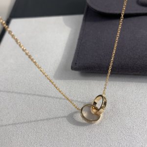 Classic Cartier Love Rose Gold Necklace, Elegantly Simple for Both Genders - Image 3