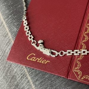 Cartier Panther Diamond Necklace Luxe Full Set, Elegant Goddess Statement - Image 3