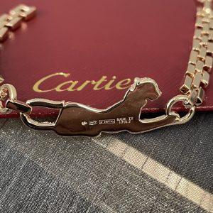 Cartier Panther Diamond Bracelet Luxury, Full-Paved, 18K Gold,Exclusive Cat's Eye Elegance - Image 5