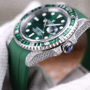 Luxury Rolex Submariner Inspired Watch with White Pearl Bezel - Image 6