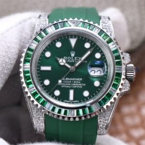 Luxury Rolex Submariner Inspired Watch with White Pearl Bezel - Image 1