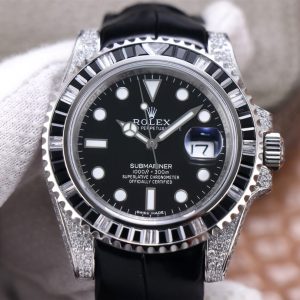 Luxury Rolex Replica with White Sapphire, Unique Design, 40mm - Image 1