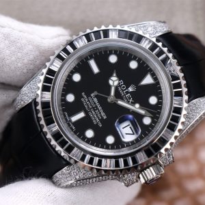 Luxury Rolex Replica with White Sapphire, Unique Design, 40mm - Image 4