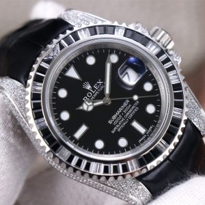 Luxury Rolex Replica with White Sapphire, Unique Design, 40mm - Image 5