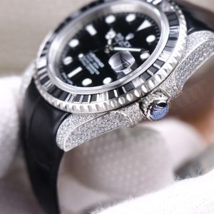 Luxury Rolex Replica with White Sapphire, Unique Design, 40mm - Image 6