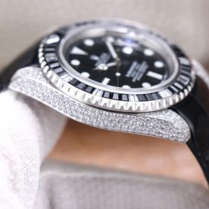 Luxury Rolex Replica with White Sapphire, Unique Design, 40mm - Image 7