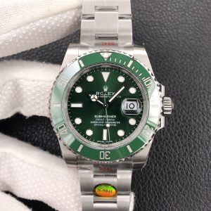 NOOB Rolex Submariner V11 Green Bezel Clone with Blue Sapphire and One-Touch Clasp - Image 1