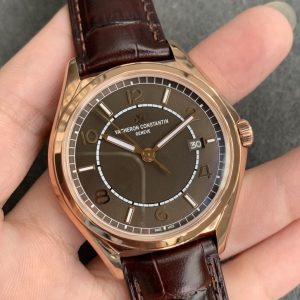 Luxury Vacheron Constantin 3-Hand Watch, 40mm, Premium Leather Strap - Image 3