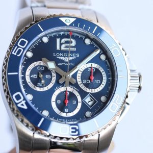 41MM Longines Concas Chronograph Stainless Steel Replica with Ceramic Bezel and 7750 Movement - Image 5