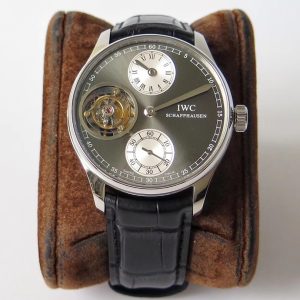 IWC Portuguese Tourbillon with Hand-Cut Components, Italian Leather - Image 1