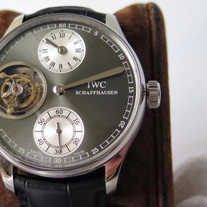 IWC Portuguese Tourbillon with Hand-Cut Components, Italian Leather - Image 5