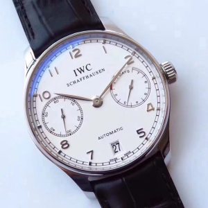 IWC Portugal Seven-Day Power Reserve Sapphire Crystal Leather Band - Image 3