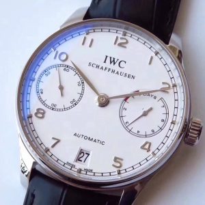 IWC Portugal Seven-Day Power Reserve Sapphire Crystal Leather Band - Image 4