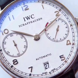 IWC Portugal Seven-Day Power Reserve Sapphire Crystal Leather Band - Image 5