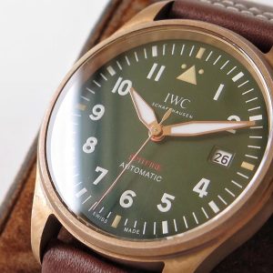 Vintage Bronze Spitfire Auto-Wind Watch Olive Green - Image 6