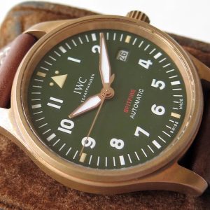 Vintage Bronze Spitfire Auto-Wind Watch Olive Green - Image 5