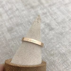 Cartier No Diamond Rose Gold 4mm Wide Wedding Band - Image 4