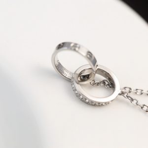 Cartier Love Double-Loop Diamond Necklace for Men, Classy Pinch - Image 6