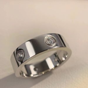 Cartier Wide Band with 6 Diamonds - Image 3