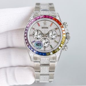 Rolex Daytona 2nd Gen Rainbow Model with Gradient Gems - Image 3