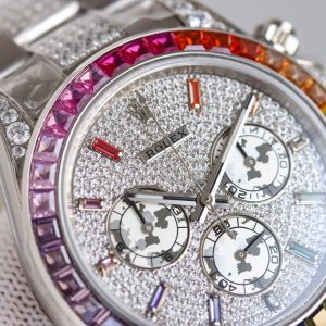 Rolex Daytona 2nd Gen Rainbow Model with Gradient Gems - Image 6