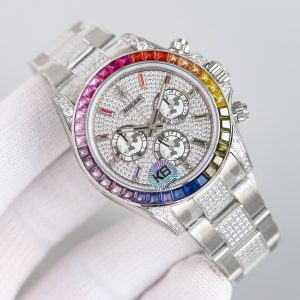 Rolex Daytona 2nd Gen Rainbow Model with Gradient Gems - Image 1