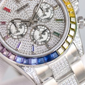 Rolex Daytona 2nd Gen Rainbow Model with Gradient Gems - Image 5