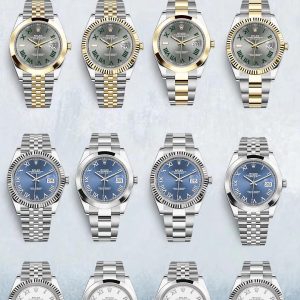 Rolex Datejust 41mm 3235 Stainless Steel President Diamond Crown Blue Dial - Image 3