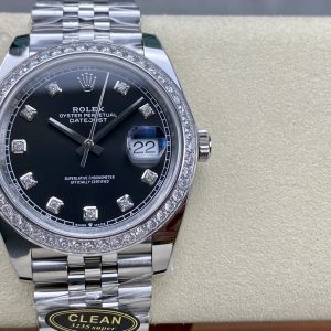 41mm Rolex Day-Date 41 Custom Mosaic Diamond Bezel with Calibre 3235 - Image 1