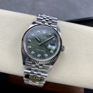 36mm Rolex 126234 Palm Leaf Green Dial Watch, Attractive and Affordable - Image 5