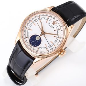 Rolex Cheliニ Moon Phase Watch Genuine Meteorite, All Rose Gold, Luxury Edition - Image 4