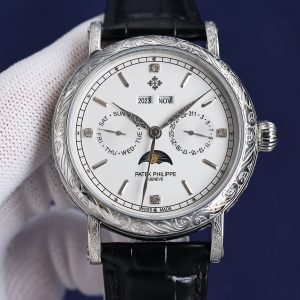 Patek Philippe 42mm Classic Complication Watch with Cream Dial - Image 3