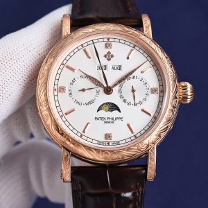 Patek Philippe 42mm Classic Complication Watch with Cream Dial - Image 9