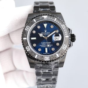 Customized ROLEX BLAKEN Sub Diver's Watch with Diamond Studded Dial - Image 3