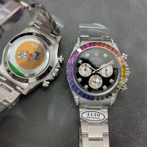 Upgrade Clean Factory C Factory v2 Rolex Platinum Rainbow Diarange Tudor 4130 904L Bezel - Image 9