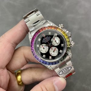 Upgrade Clean Factory C Factory v2 Rolex Platinum Rainbow Diarange Tudor 4130 904L Bezel - Image 5