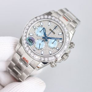 Rolex Diagonale Date with Diamond Bezel - Image 4