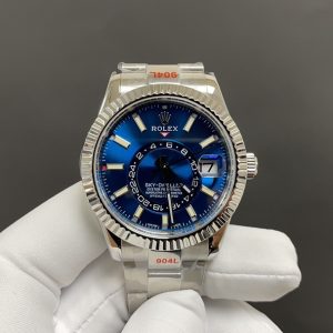 Rolex Yacht-Master 42mm White Dial Blue Bezel 9001 Movement Top Quality Real Photo - Image 1