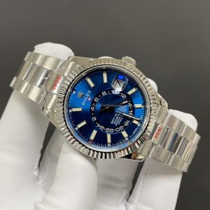 Rolex Yacht-Master 42mm White Dial Blue Bezel 9001 Movement Top Quality Real Photo - Image 3