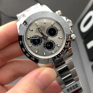 Stainless Steel Rolex Gray Dial Watch - Image 1