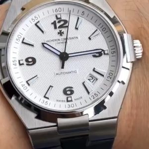 Vacheron Constantin Overseas 42mm Stainless Steel Watch with Boat Pattern - Image 1