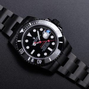 V9 Rolex Submariner Blackened Steel Blue hairspring Watch - Image 4